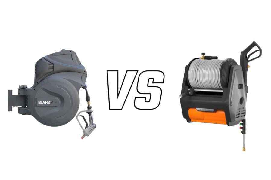 Blahst R30 vs Giraffe Grandfalls Pro - Battle Of The Retractable Pressure Washers