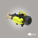 High-pressure washer pump with a bright yellow and black design on a gray background, featuring the brand 'Bigboi'.
