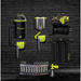 Collection of BigBoi brand automotive tools and equipment against a black brick wall.
