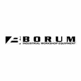 Black borum logo on a white background