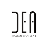 Logo of DEA Italian Worklab with stylized letters on a white background