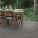 DeckFlex Pro floor tiles in grey with outdoor table