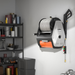 Giraffe Grandfalls pro pressure washer mounted on wall with shelving