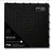 Black floor tile packaging with geometric pattern and Flexspec branding