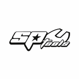 Black and white logo of 'SP Tools' on a white background