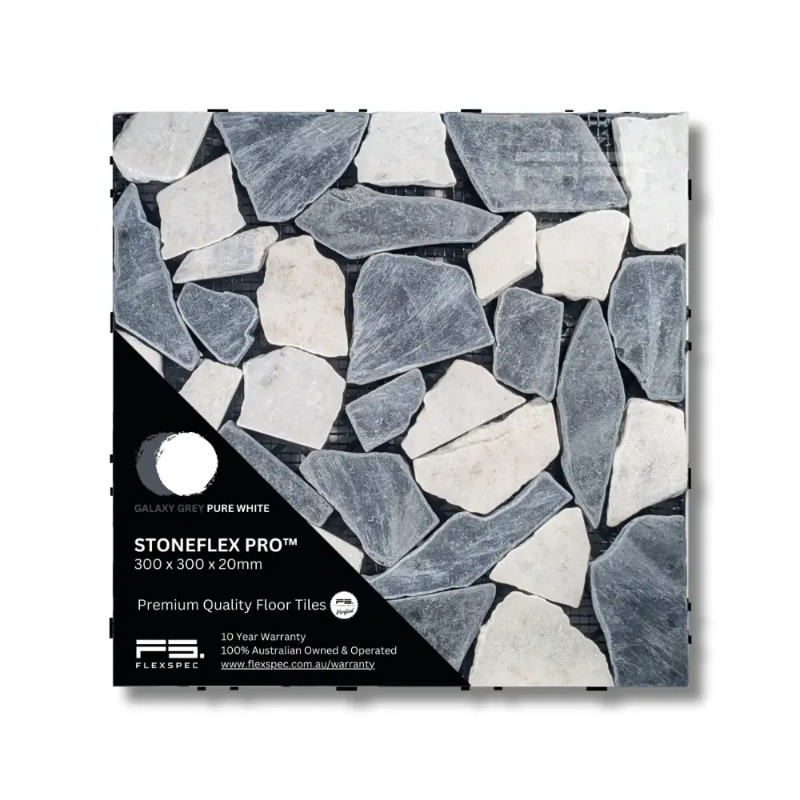 StoneFlex Pro tile galaxy grey pure white