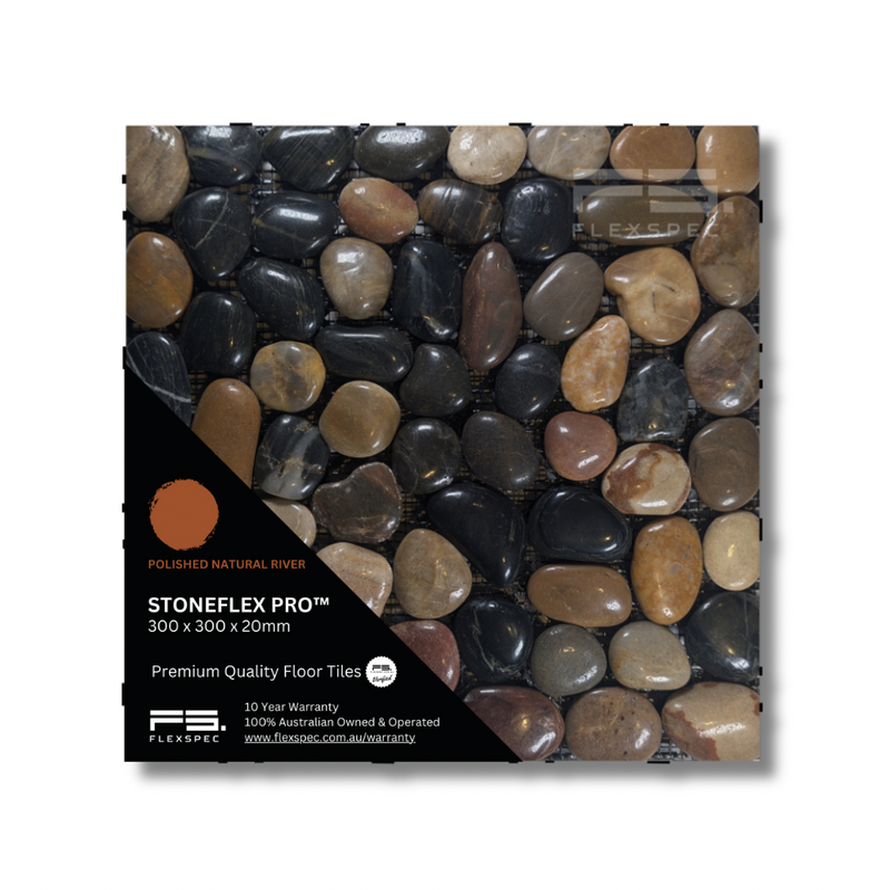 StoneFlex polished natural river stone tile