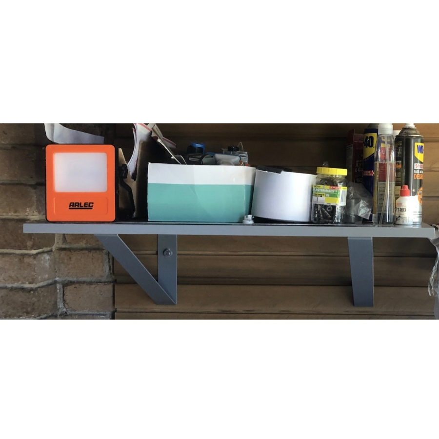 StoreWALL 400mm Deep Floating Metal Shelf With Brackets