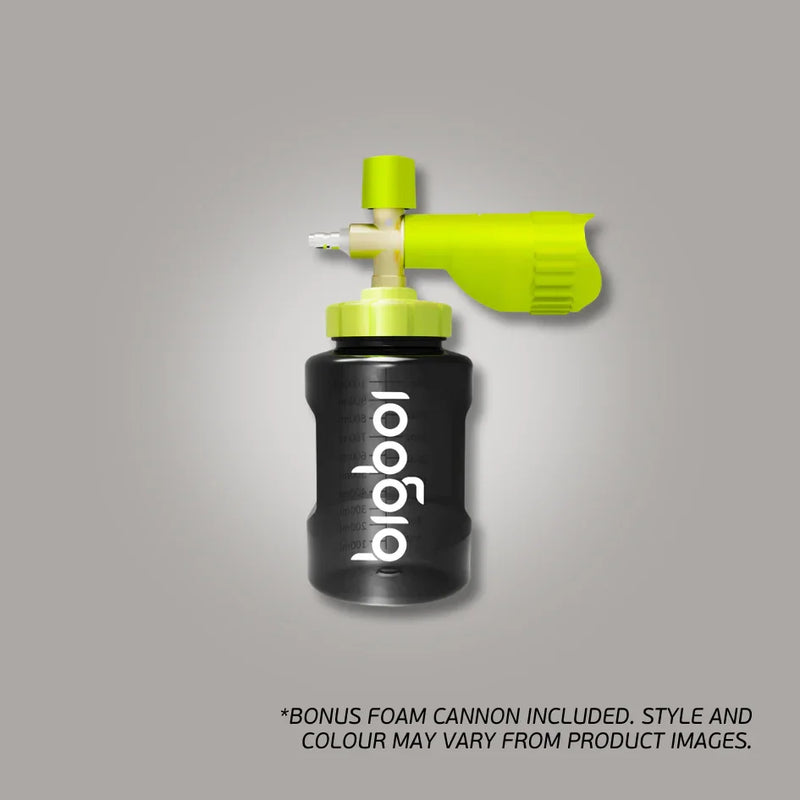 Bigboi FoamR PRO foam cannon with lime green head and black bottle
