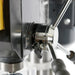 Capstan feed handle with depth stop on the Borum CH16NFT pedestal drill