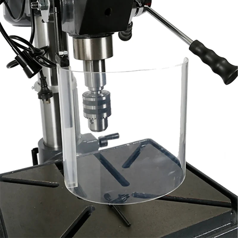 Chuck safety guard on the Borum CH30T pedestal drill