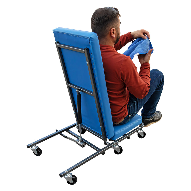 Ergochair ERGO-GLIDE in its low rolling creeper position