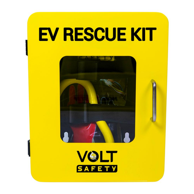 Yellow EV Rescue Kit with 'VOLT SAFETY' branding on a white background