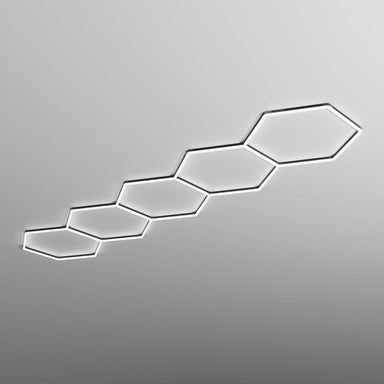 HEXA Axis Classic hexagon LED garage light with black frame