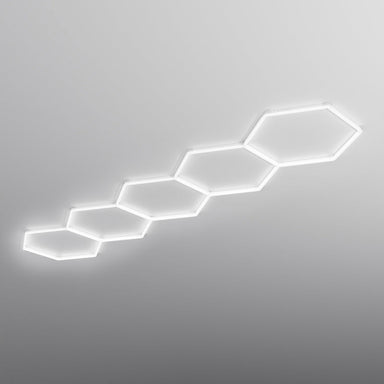 HEXA Axis Classic hexagon LED garage light with white frame