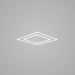 HEXA Double Cube Small linear LED garage light with white frame