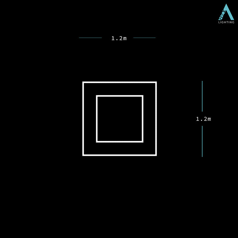 HEXA Double Cube Small linear LED garage light