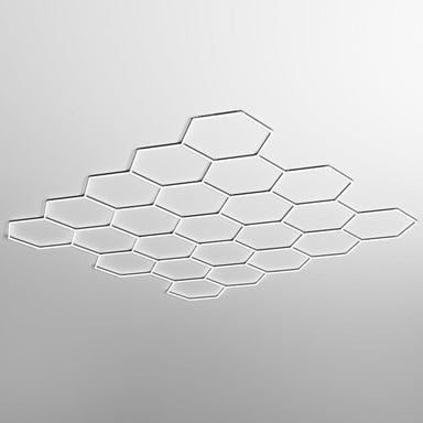HEXA Double Garage Classic hexagon LED light with black frame