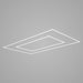 HEXA Double Quad linear LED garage light with white frame