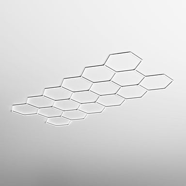 HEXA Extended Single Garage Classic hexagon LED light with black frame