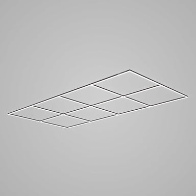 HEXA Grid linear LED garage light with black frame