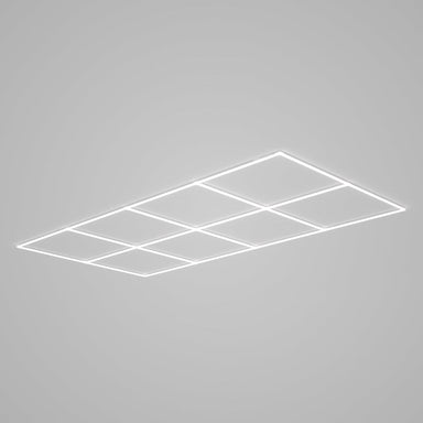 HEXA Grid linear LED garage light with white frame