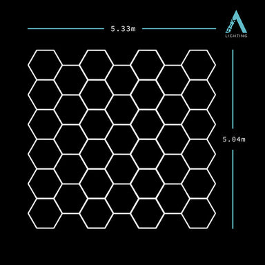 HEXA Large Double Garage Classic hexagon LED light