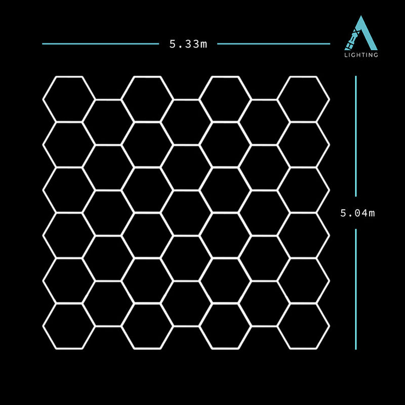 HEXA Large Double Garage Classic hexagon LED light
