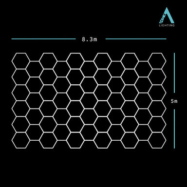 HEXA Large Triple Garage Classic hexagon LED light