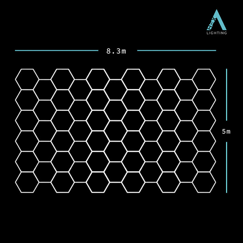 HEXA Large Triple Garage Classic hexagon LED light