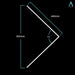 HEXA Lone Arrow Small linear LED garage light