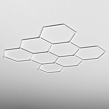 HEXA Octo Classic hexagon LED garage light with black frame