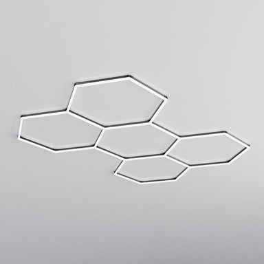 HEXA Penta Classic hexagon LED garage light with black frame