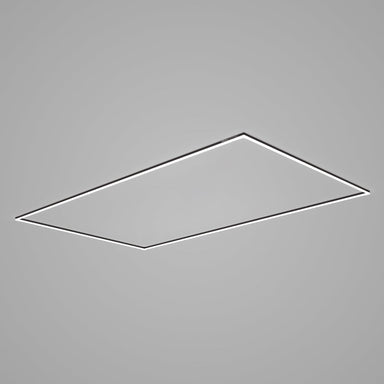 HEXA Slim Single Quad linear LED garage light with black frame
