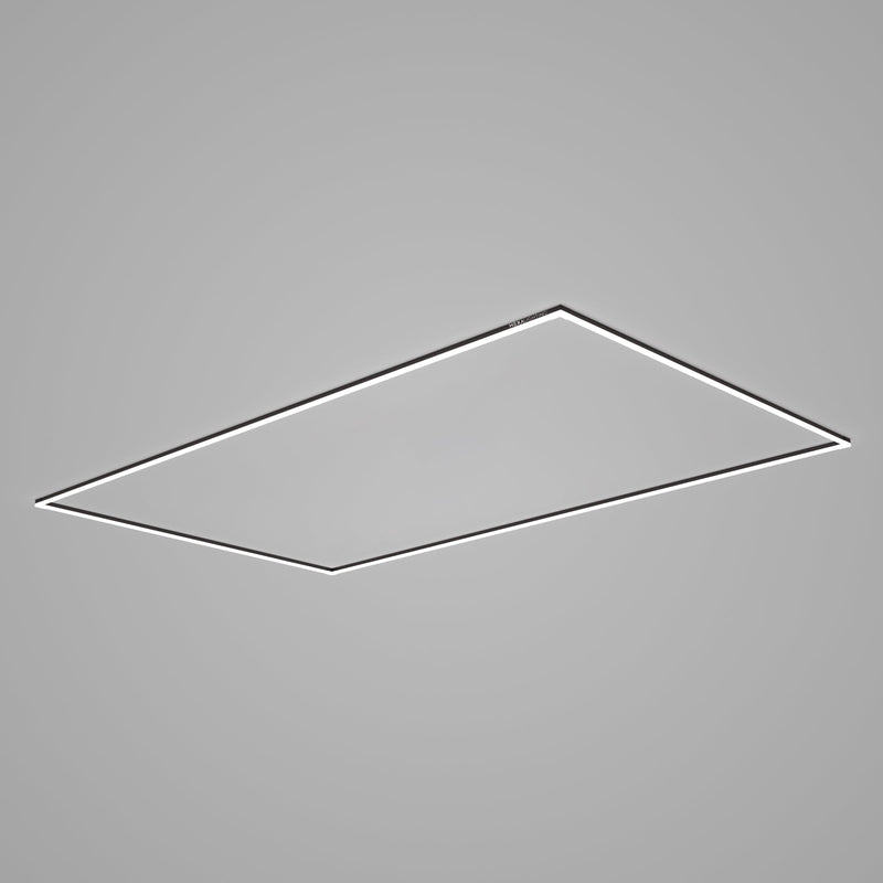 HEXA Slim Single Quad linear LED garage light with black frame
