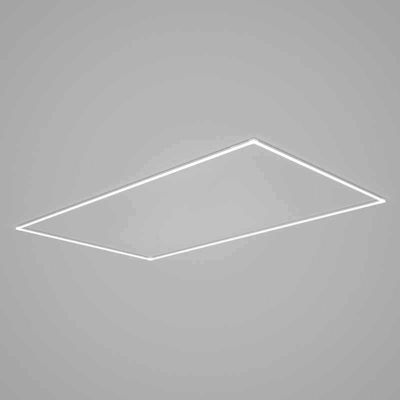 HEXA Slim Single Quad linear LED garage light with white frame