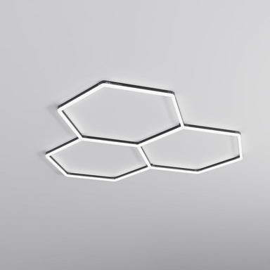HEXA Triod Classic hexagon LED garage light with black frame