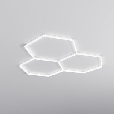 HEXA Triod Classic hexagon LED garage light with white frame