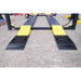 Liftmotive extension ramps positioned against a car lift