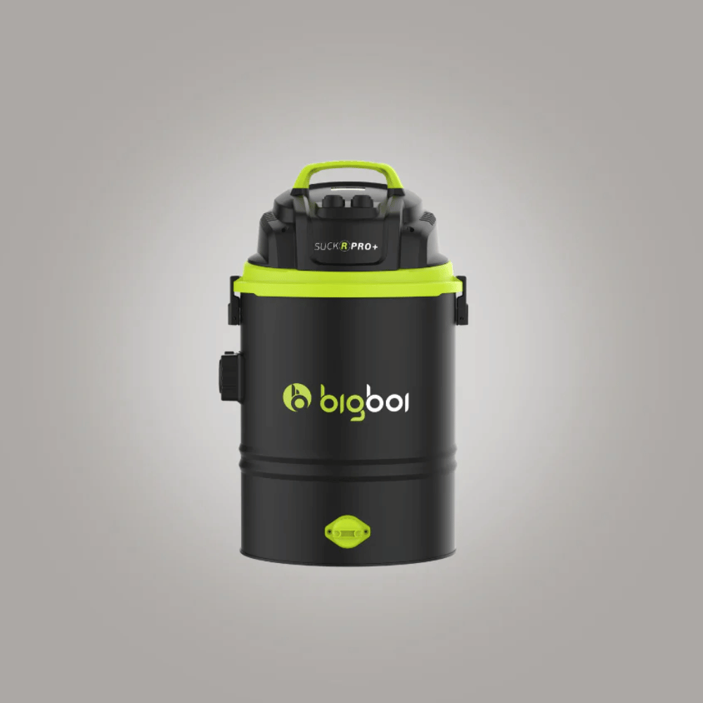 suckr pro+ vacuum cleaner with 'bigboi' branding on a gray background