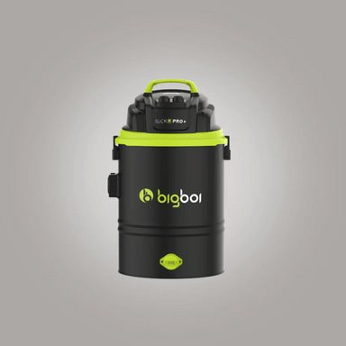 suckr pro+ vacuum cleaner with 'bigboi' branding on a gray background