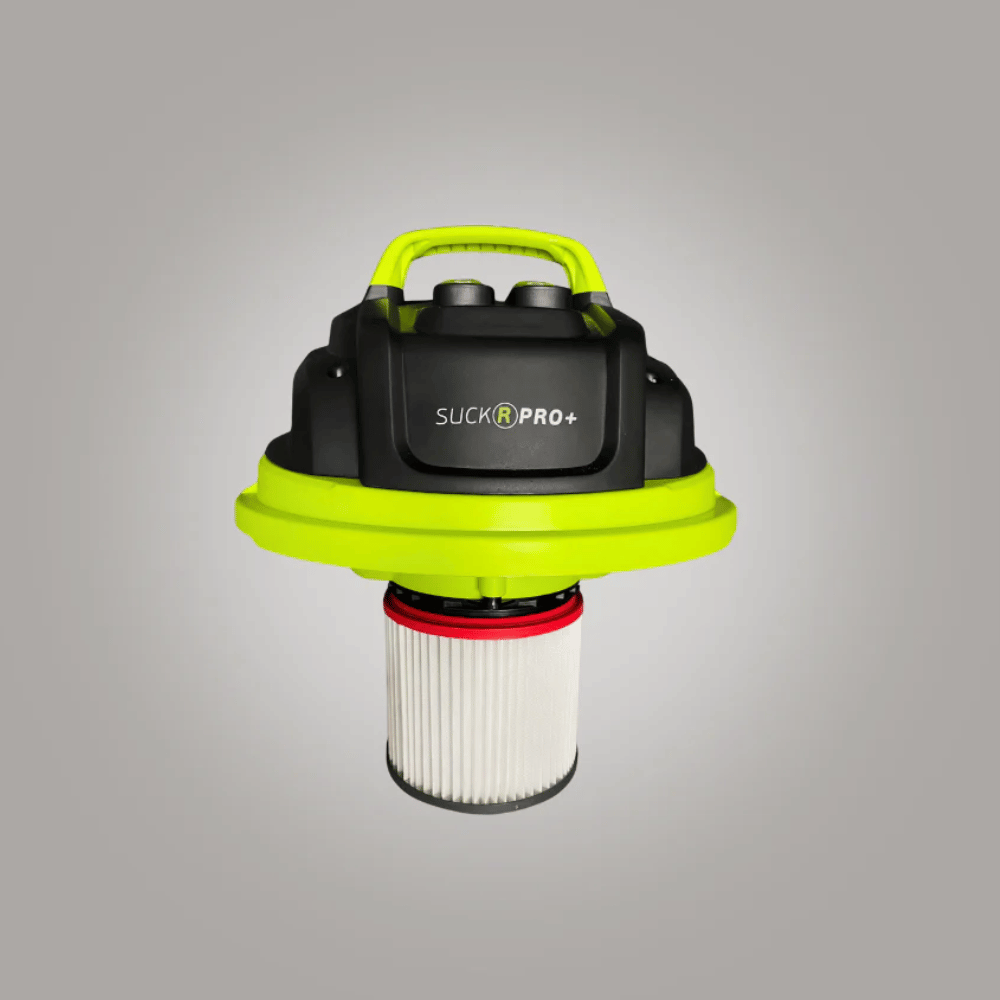 Bigboi SuckR Pro+ with green top and black body on a gray background