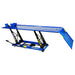 TradeQuip 2101T 450kg motorcycle lift side view with the platform raised