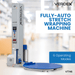 VERDEX fully-auto stretch wrapping machine with text on a blurred background